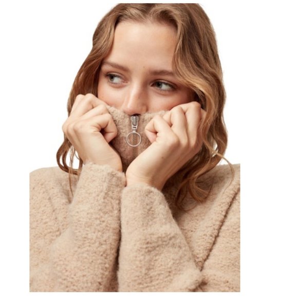 Aritzia Wilfred Free Gwyneth Cropped Quarter-zip Knit Sweater - Picture 4 of 15